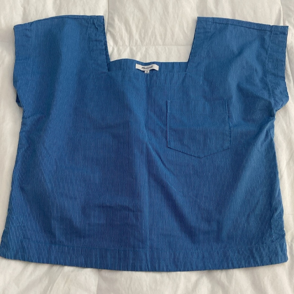 Madewell Royal Blue Boxy Short-Sleeve Top - Picture 2 of 5